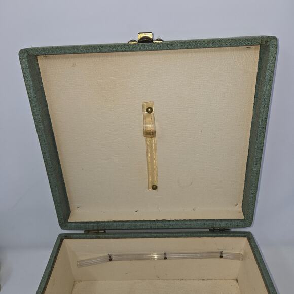 Vintage Green Wood Sewing Box w/ Spool Caddy 70+ Thread Spools JP Coats TG&Y - Picture 16 of 16